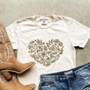 Fall Leaves Heart Tee